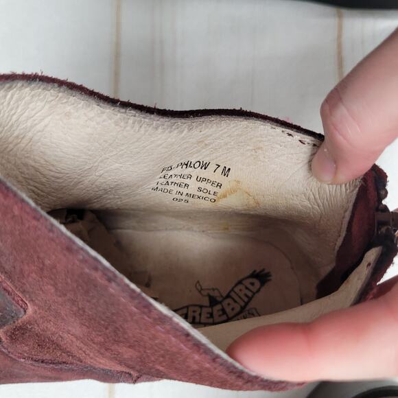 Freebird Burgundy Ankle Boots - Picture 10 of 10